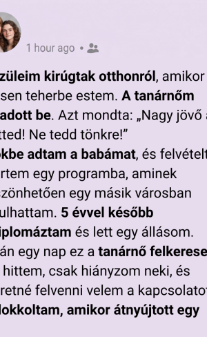A tanárnőm fogadott be, amikor terhesen az utcára tettek – Öt évvel később olyat tett, ami újra felforgatta az életem!