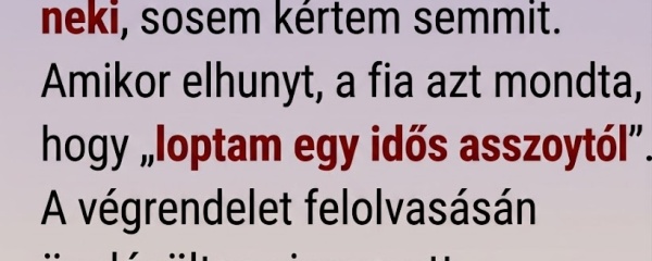 Évekig segítettem a magányos szomszédasszonyomnak – A végrendelet felolvasásán a fia kinevetett, aztán az ügyvéd átadott nekem valamit, amire senki sem számított