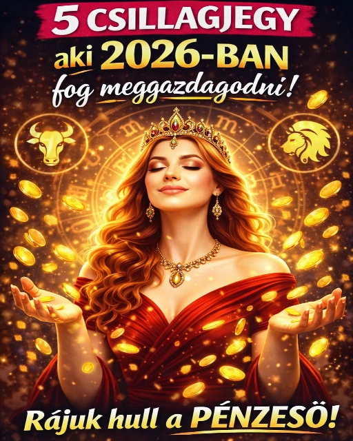 5 csillagjegy, aki 2026-ban fog meggazdagodni: rájuk hull a pénzeső