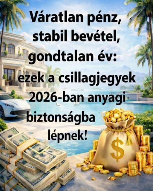 Ezeknek a csillagjegyeknek semmilyen anyagi gondjuk nem lesz 2026-ban! Nagy pénz áll a házhoz váratlanul a következő csillagjegyeknél