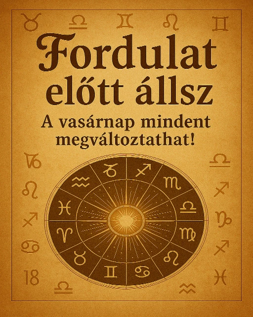Fordulat előtt állsz – A vasárnap mindent megváltoztathat!
