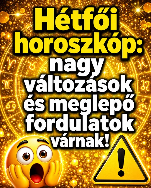 Hétfői horoszkóp: nagy változások és meglepő fordulatok várnak!