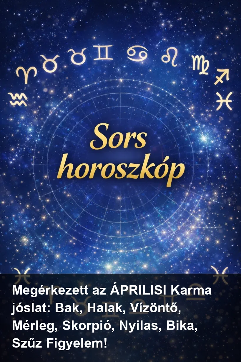Megérkezett az ÁPRILISI Karma jóslat: Bak, Halak, Vízöntő, Mérleg, Skorpió, Nyilas, Bika, Szűz Figyelem!