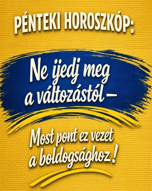 Pénteki horoszkóp: Ne ijedj meg a változástól – Most pont ez vezet a boldogsághoz!