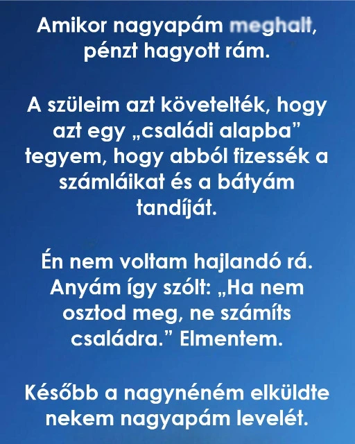 Amit a nagyapám igazán meg akart tanítani magamról, és ami mindent megváltoztatott