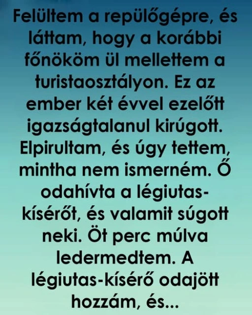 Kirúgott a főnököm, két évvel később egy repülőúton megváltoztatta az életem